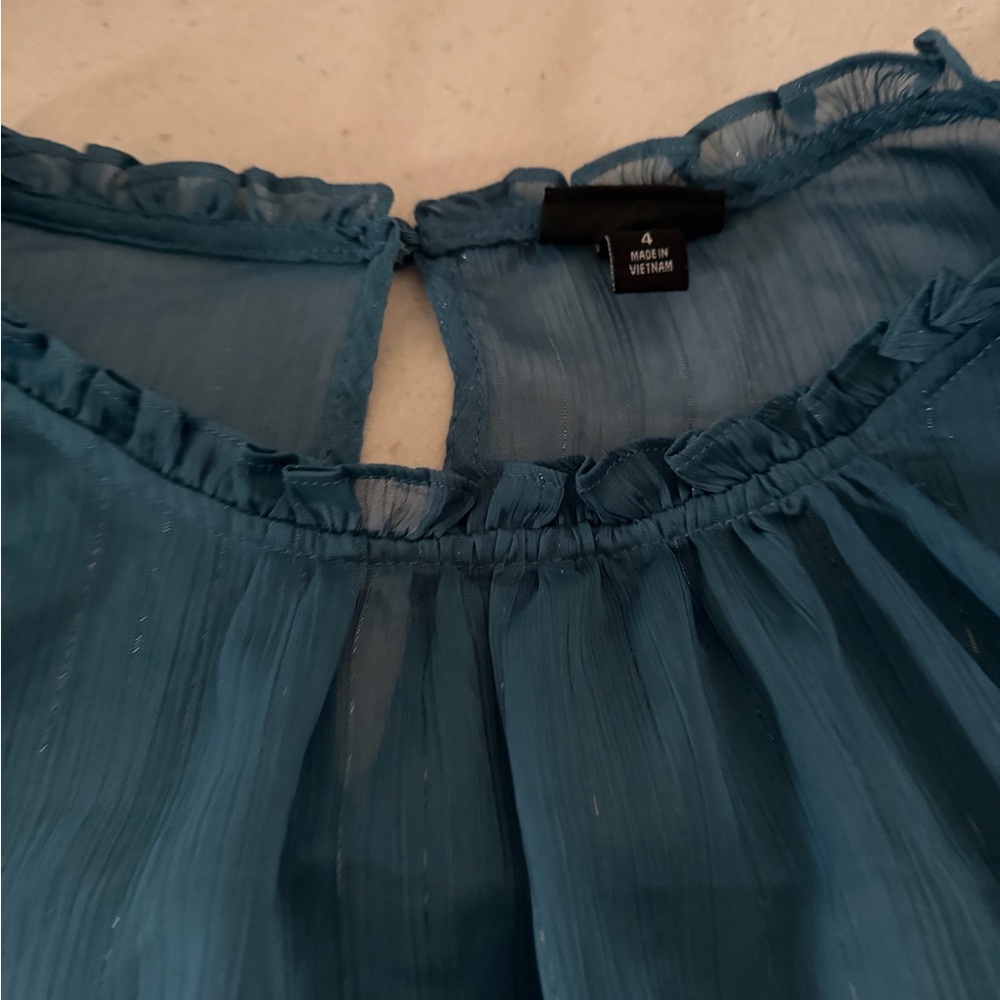 Torrid Sheer Ruffle Top – Size 4 – New Without Tags - Picture 3 of 3